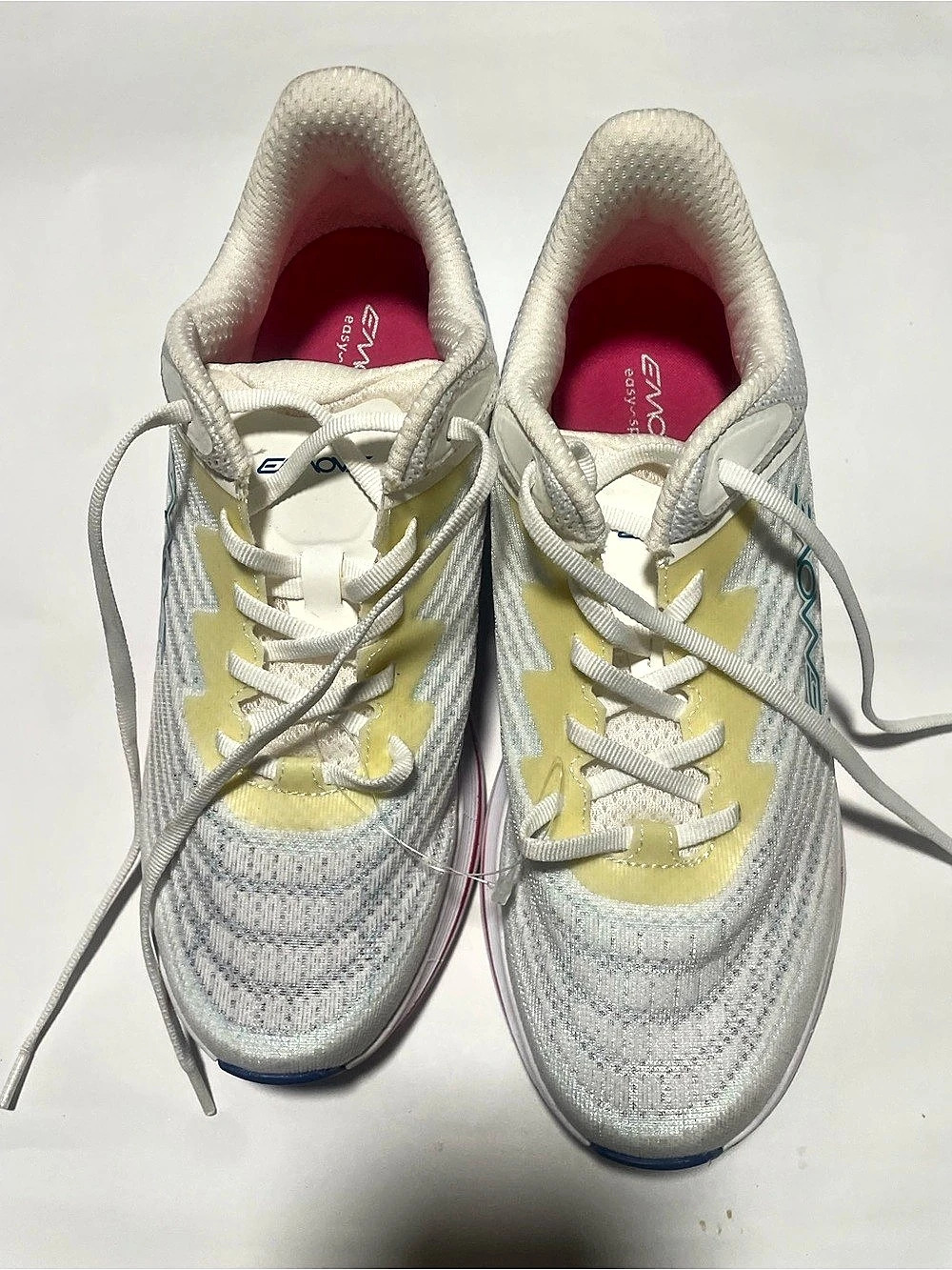 Easy Spirit Mel Denise Austin EMOVE Walking Shoes White & Blue 9.5M